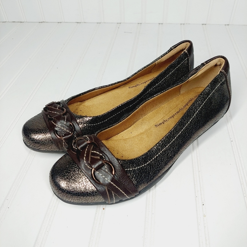 NEW Softspots Womens Posie Leather Flats sz 7 H105